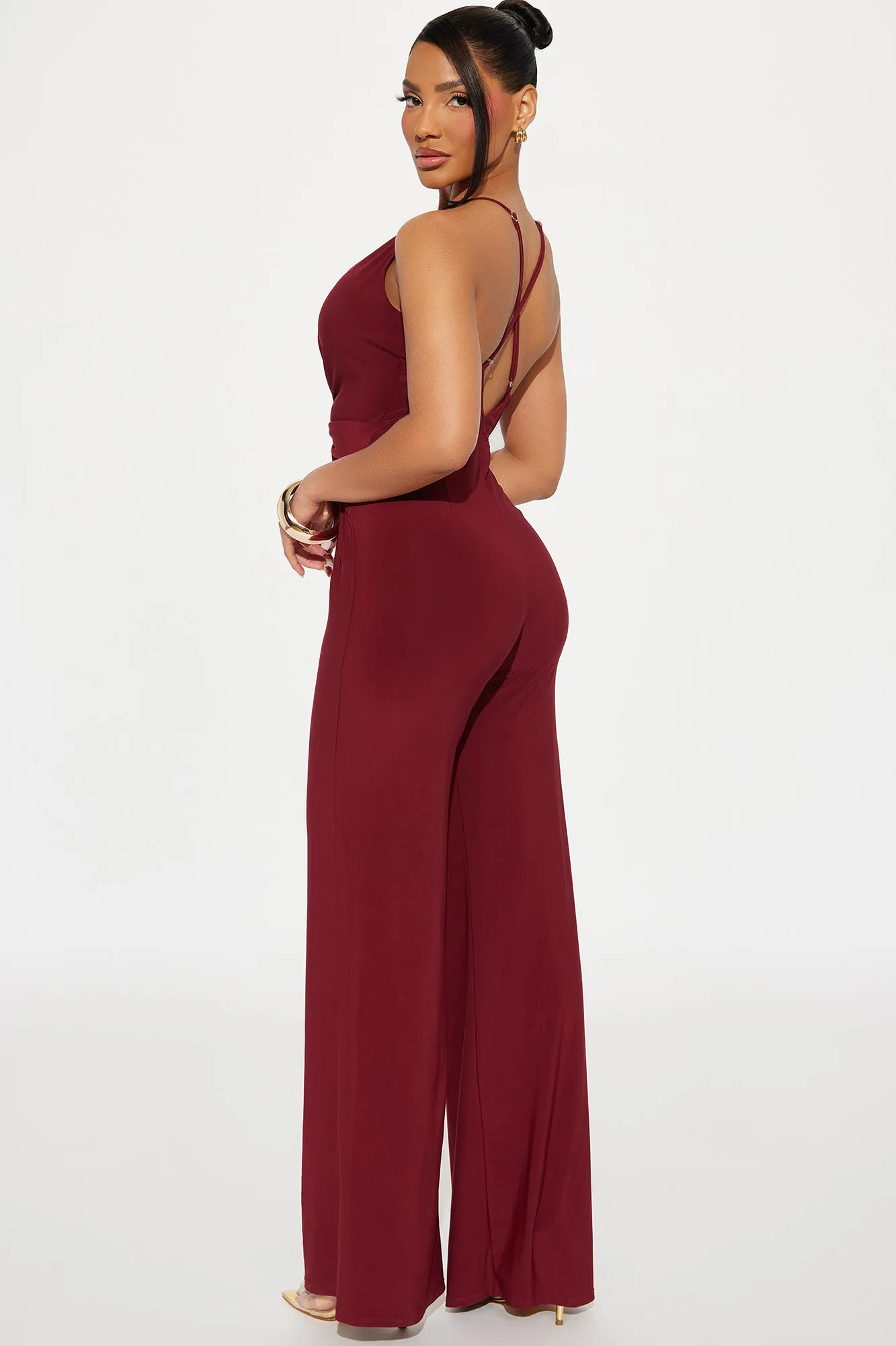 A New Me Jumpsuit - Wine