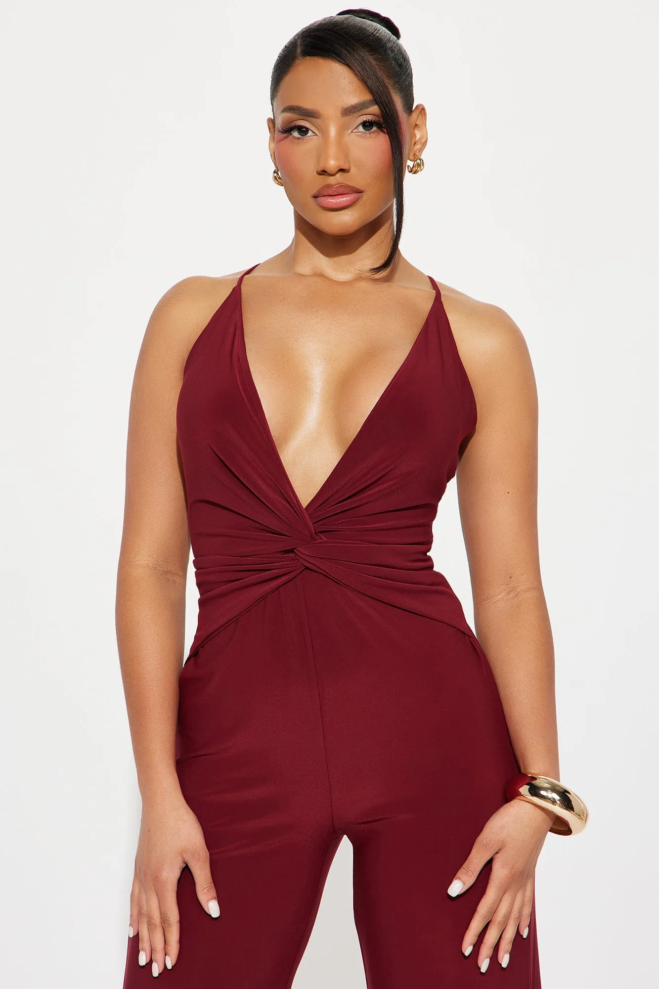 A New Me Jumpsuit - Wine