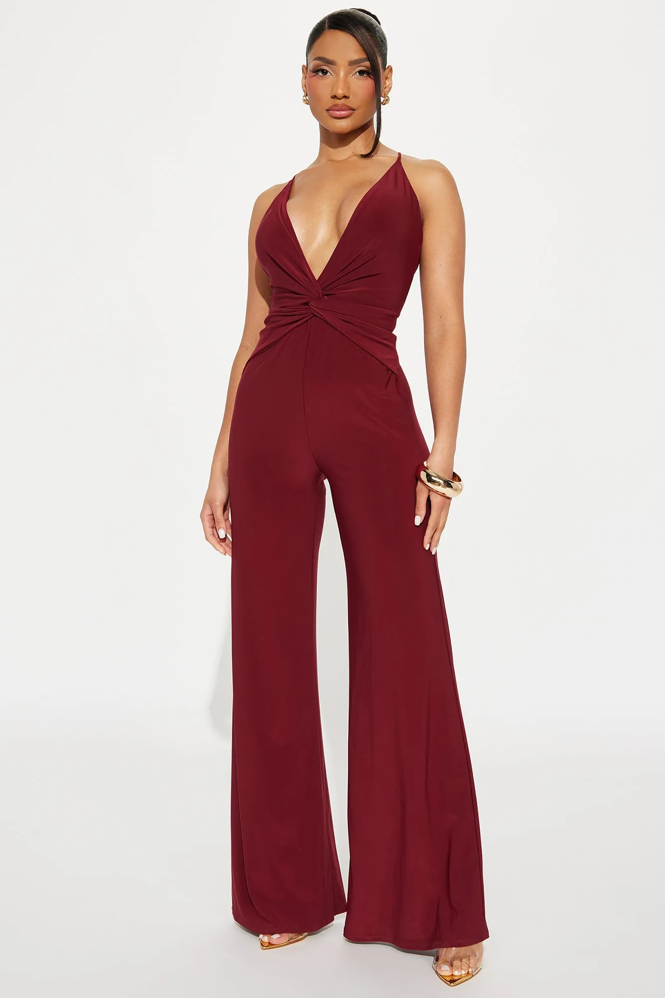 A New Me Jumpsuit - Wine