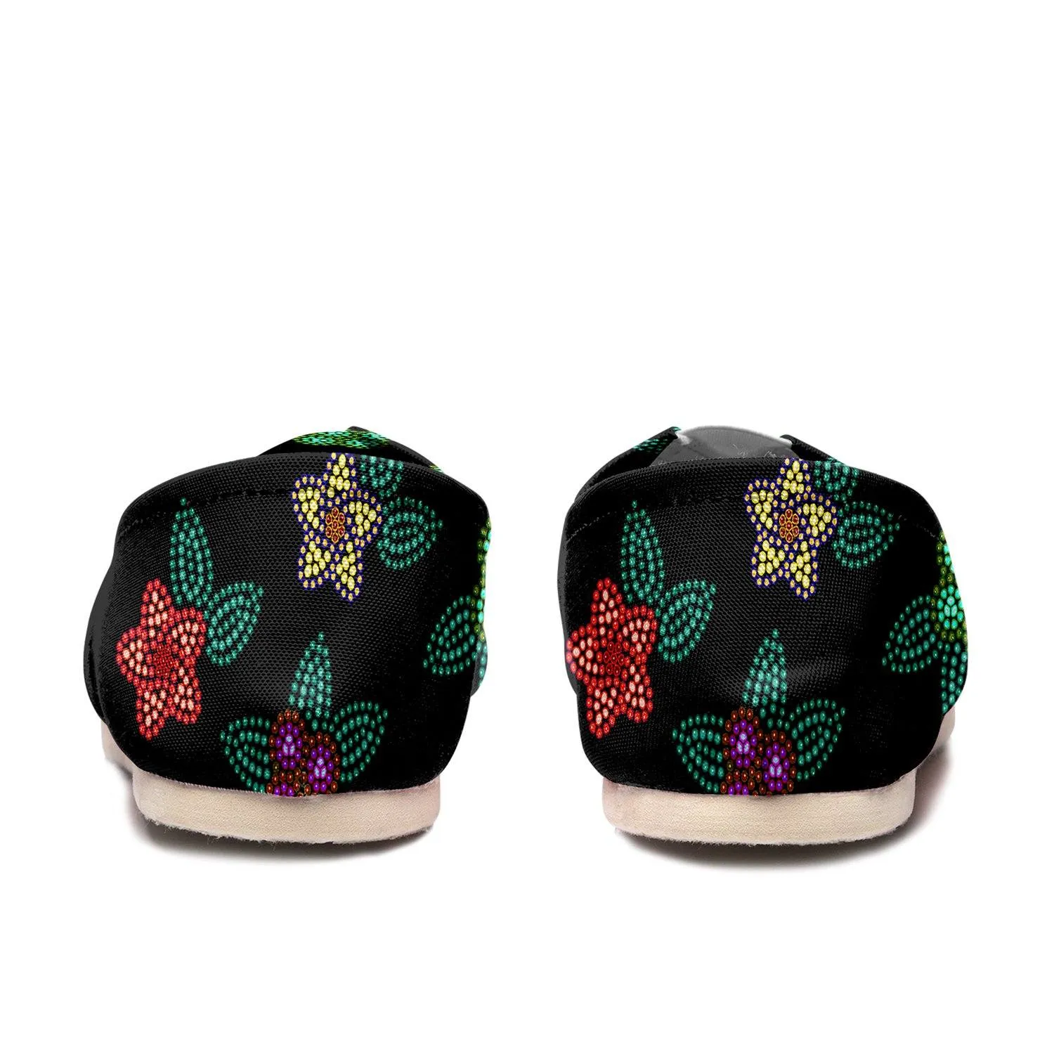 Berry Flowers Black Slip On