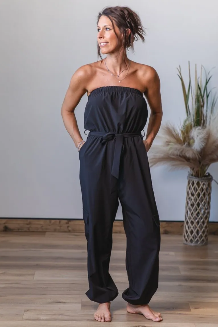 Cargo Chic Strapless Jumpsuit