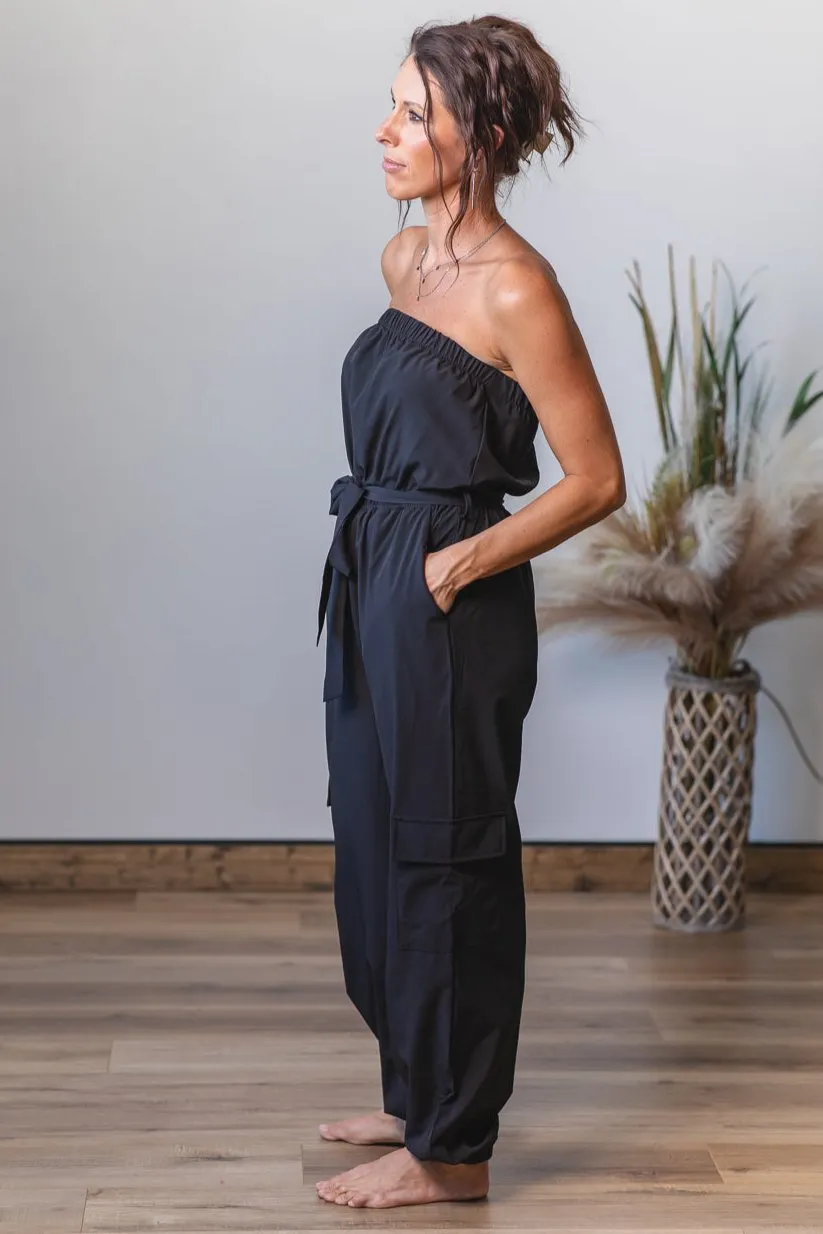 Cargo Chic Strapless Jumpsuit