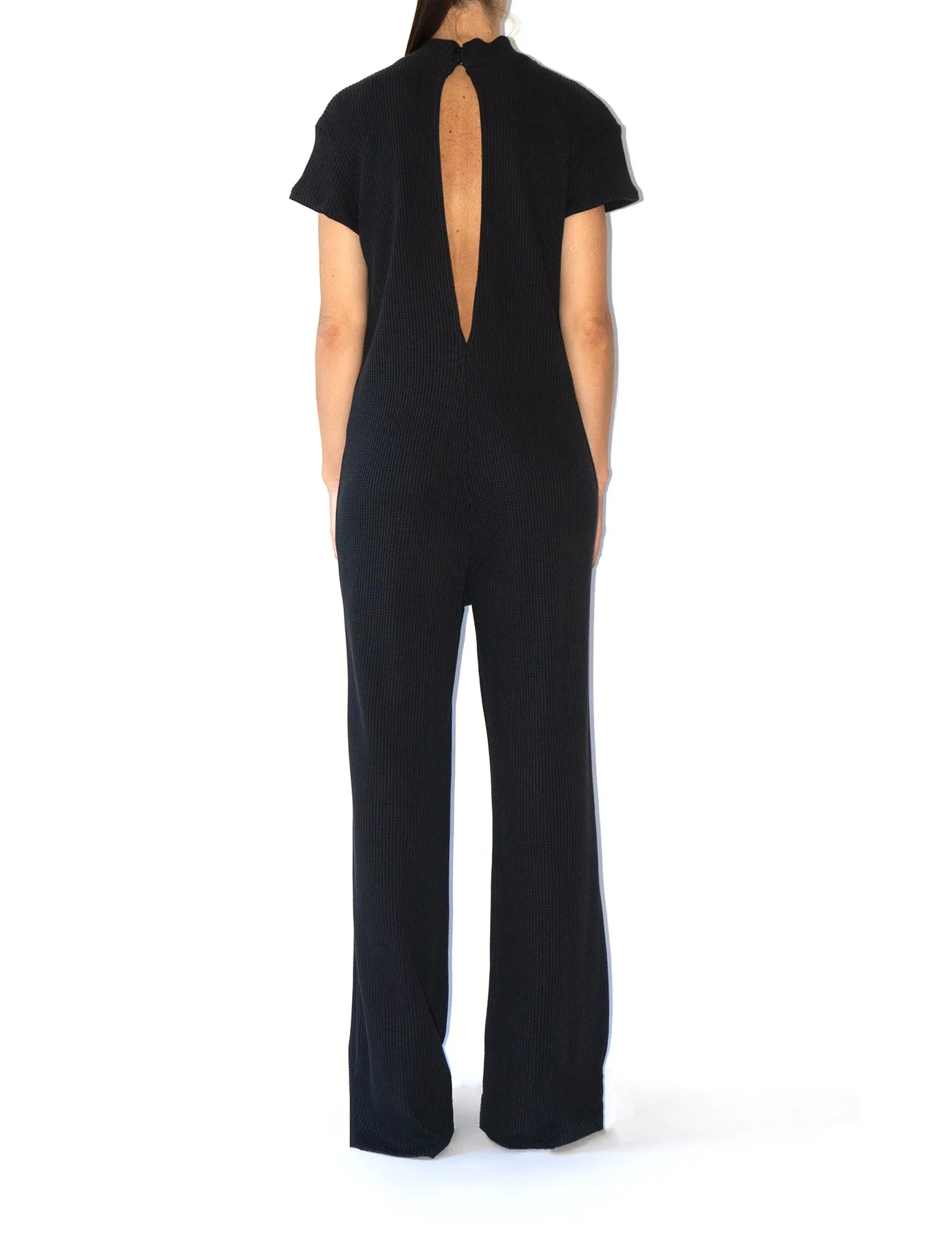 Ella Organic Cotton Jumpsuit, Black