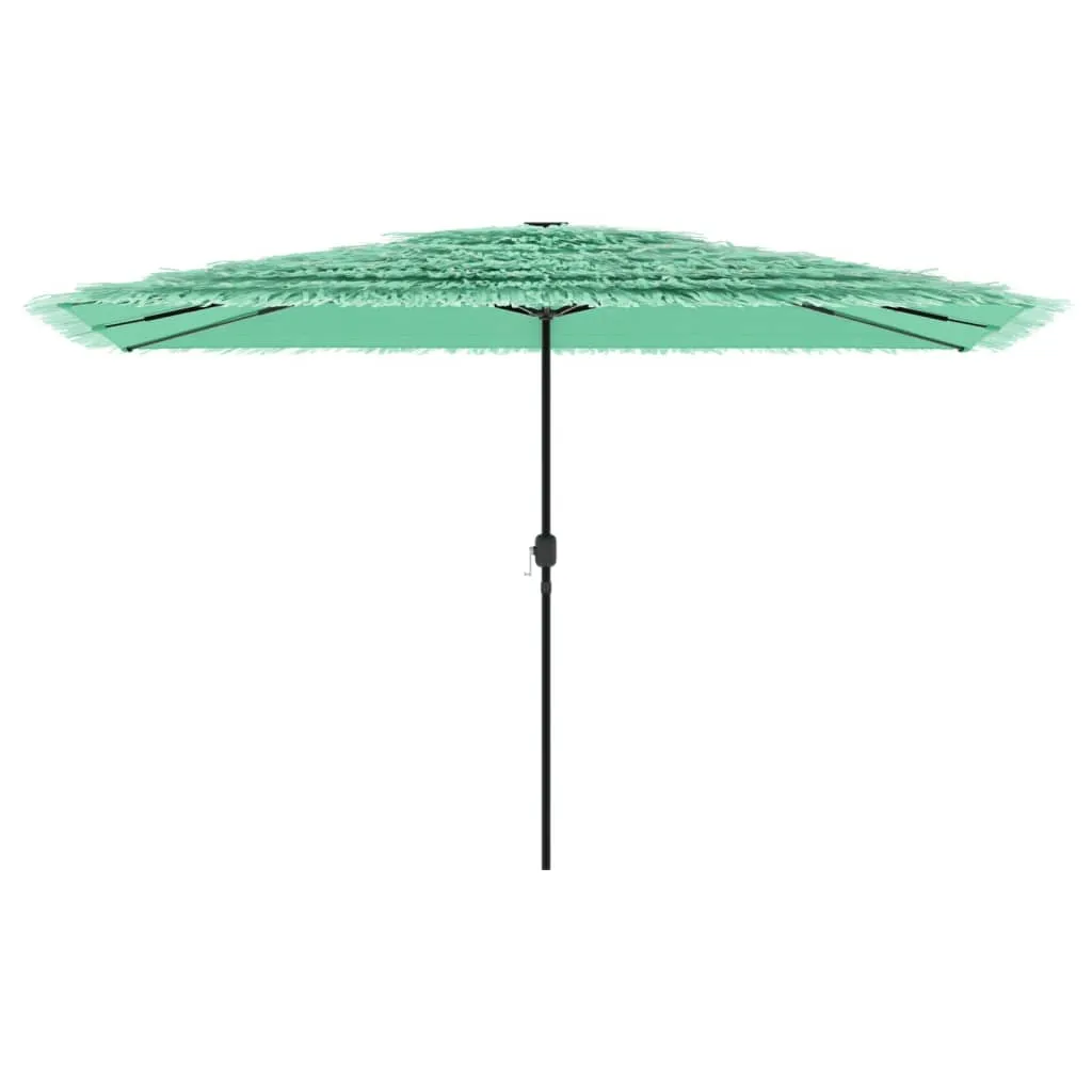 Garden Parasol with Steel Pole Green 388x388x248 cm