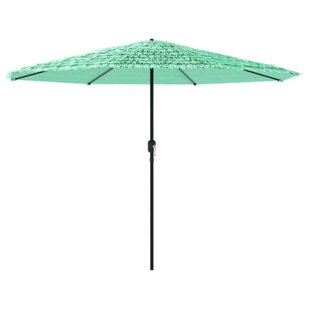 Garden Parasol with Steel Pole Green 388x388x248 cm