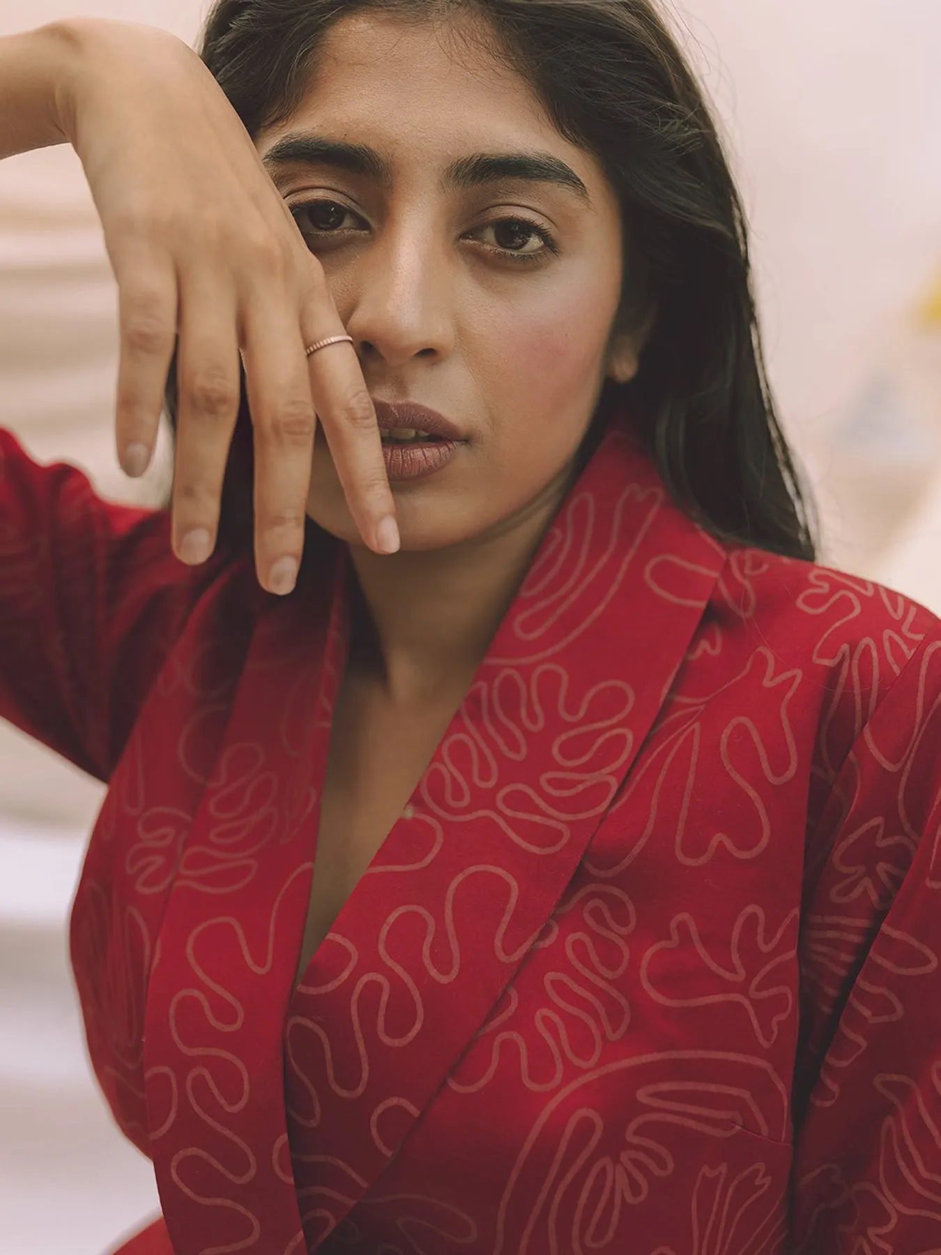 Greta Jumpsuit, Merlot Red