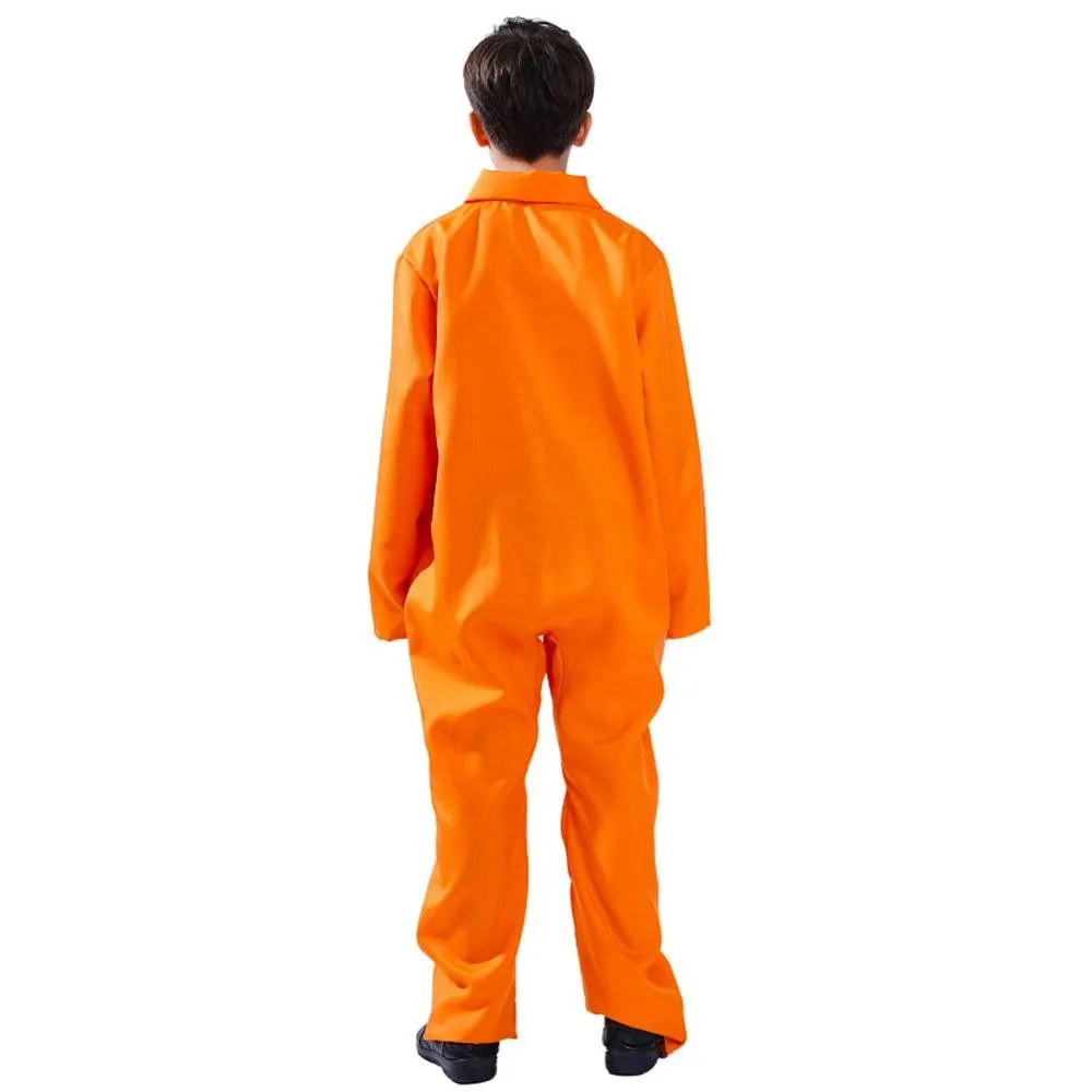 Halloween Boy's Costumes Prisoner Stage Performance Jumpsuit Cosplay Costume