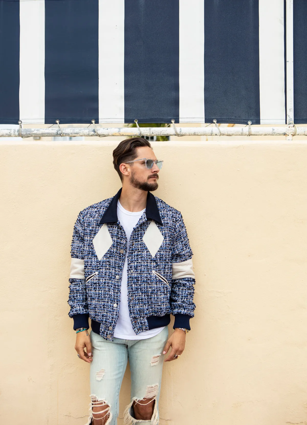 HUDSON RIVER TWEED BOMBER JACKET