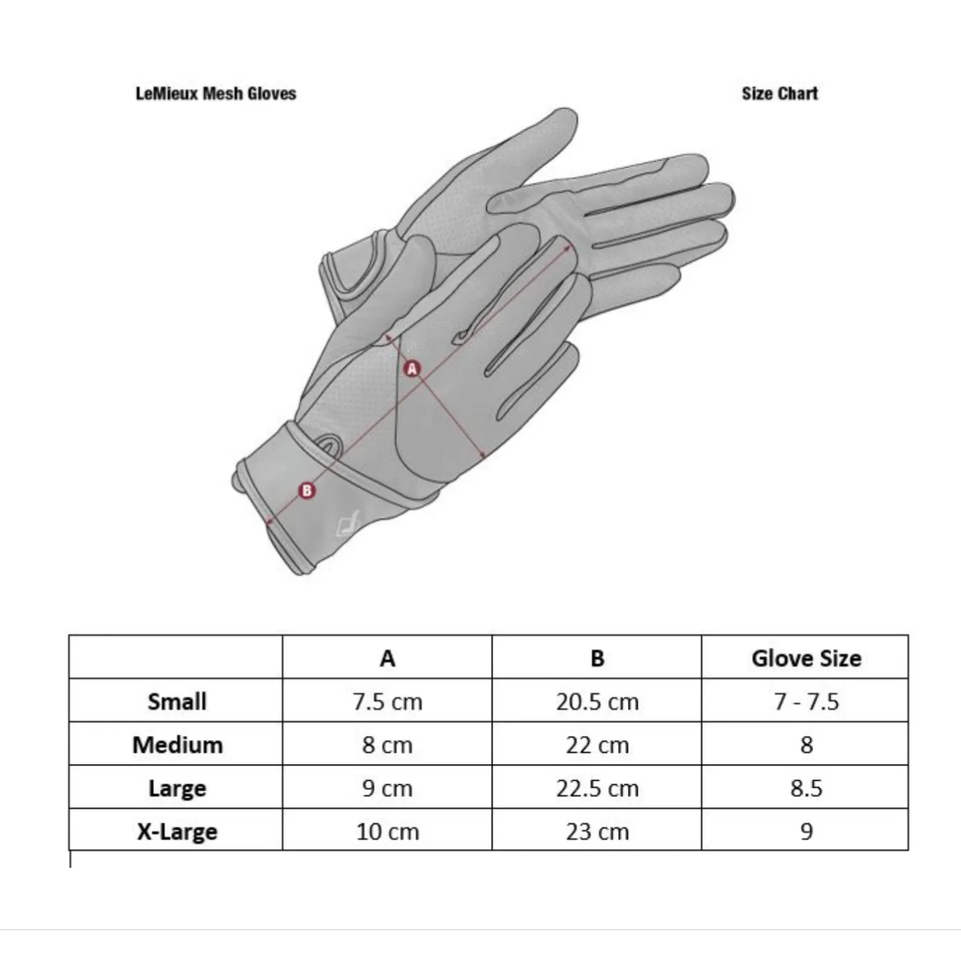 LeMieux Soleil Mesh Riding Gloves