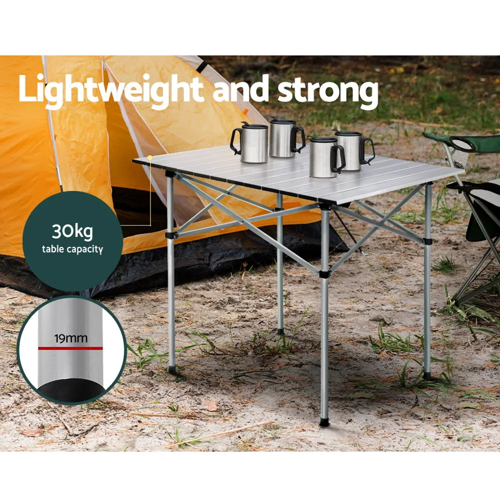 Lightweight Foldable Aluminium Camping Table, 70CM, Weisshorn