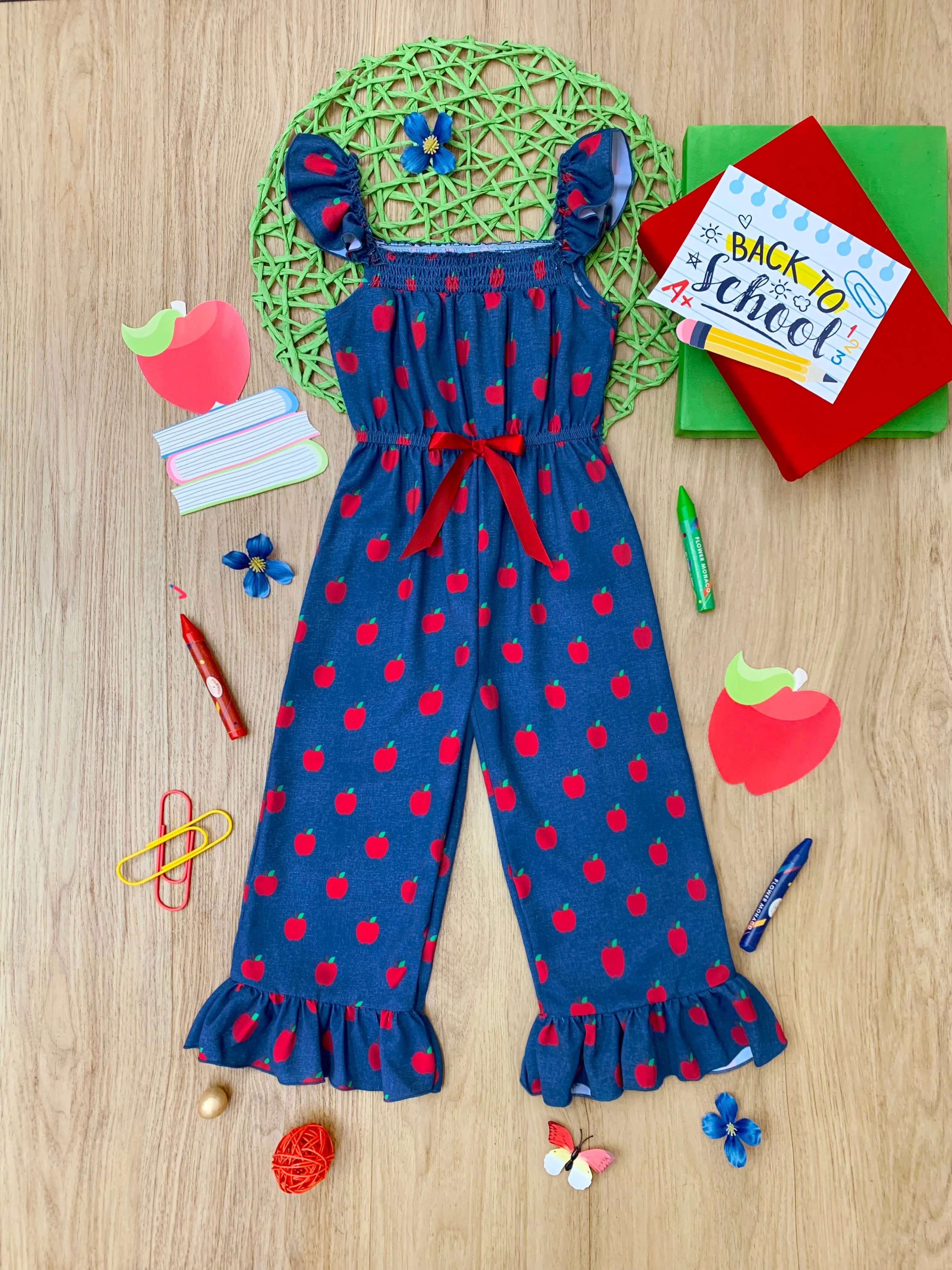 My Smart Apple Ruffle Jumpsuit