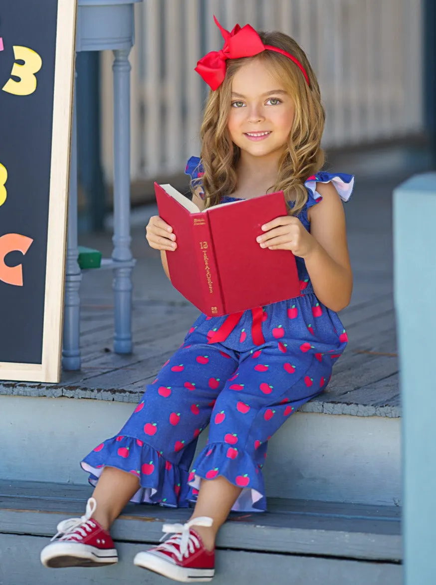 My Smart Apple Ruffle Jumpsuit