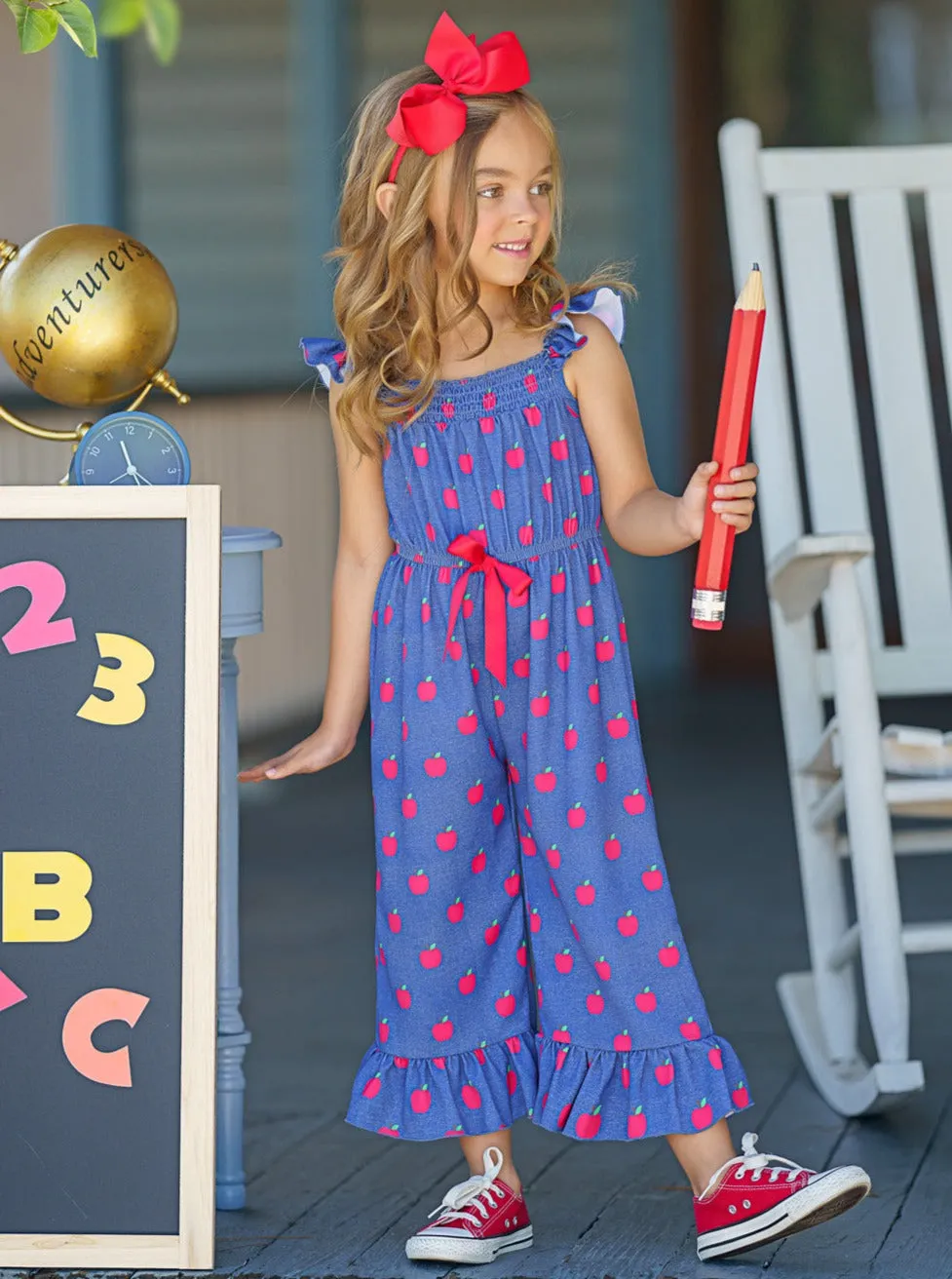 My Smart Apple Ruffle Jumpsuit