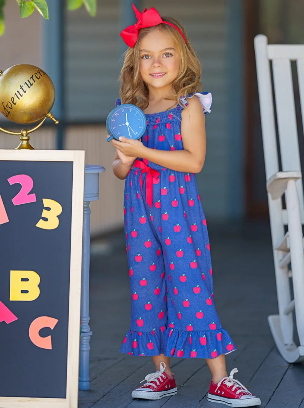 My Smart Apple Ruffle Jumpsuit