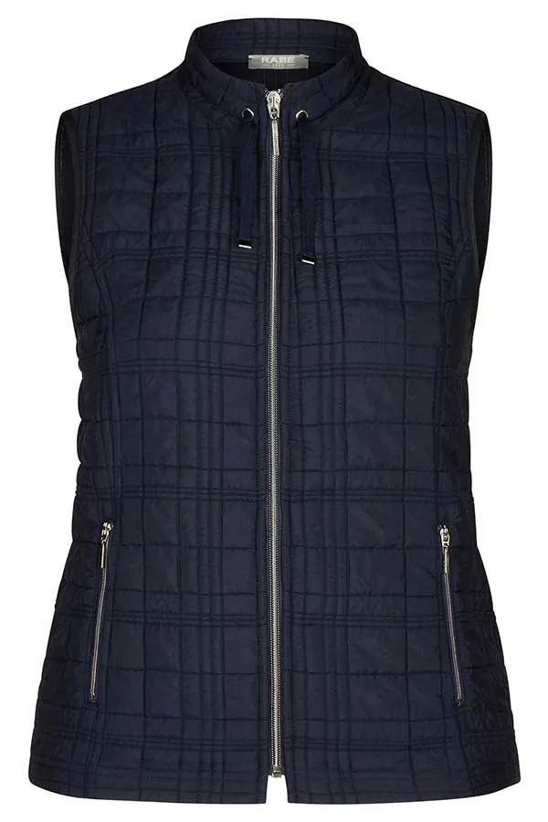 NAVY QUILTED LIGHT VEST