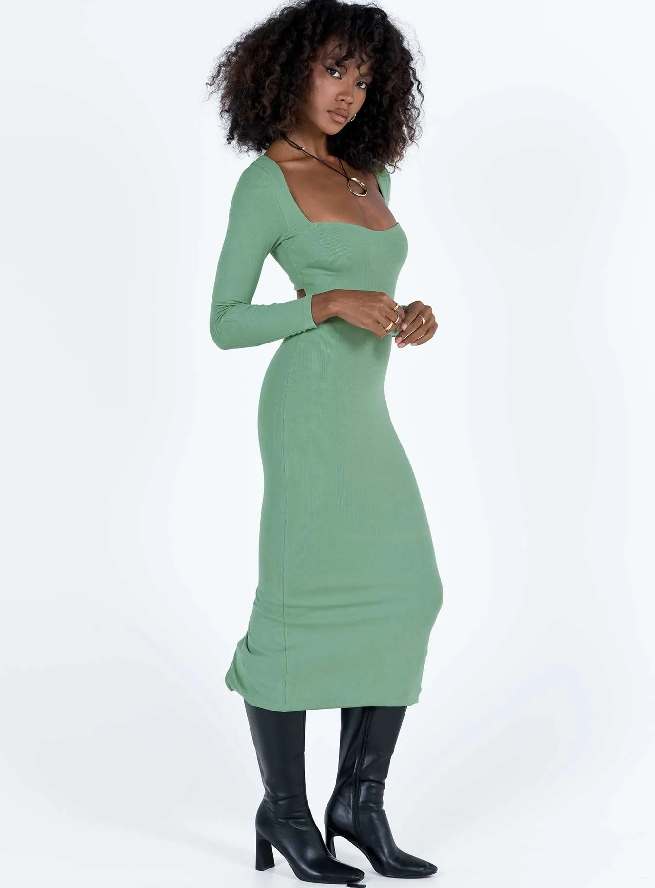 Nolan Midi Dress Green