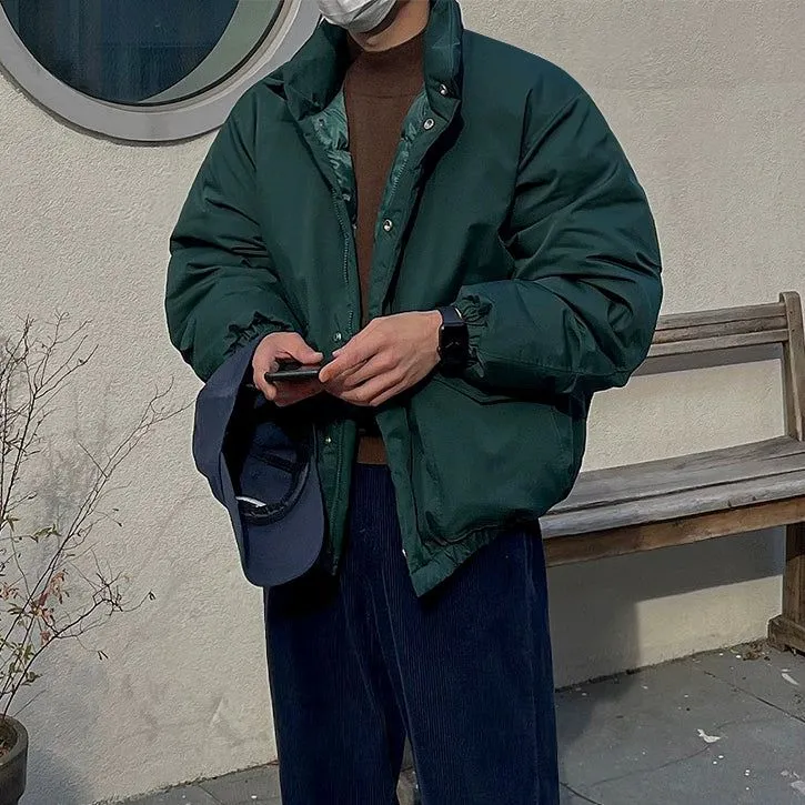 OH Solid Color Puffer Jacket