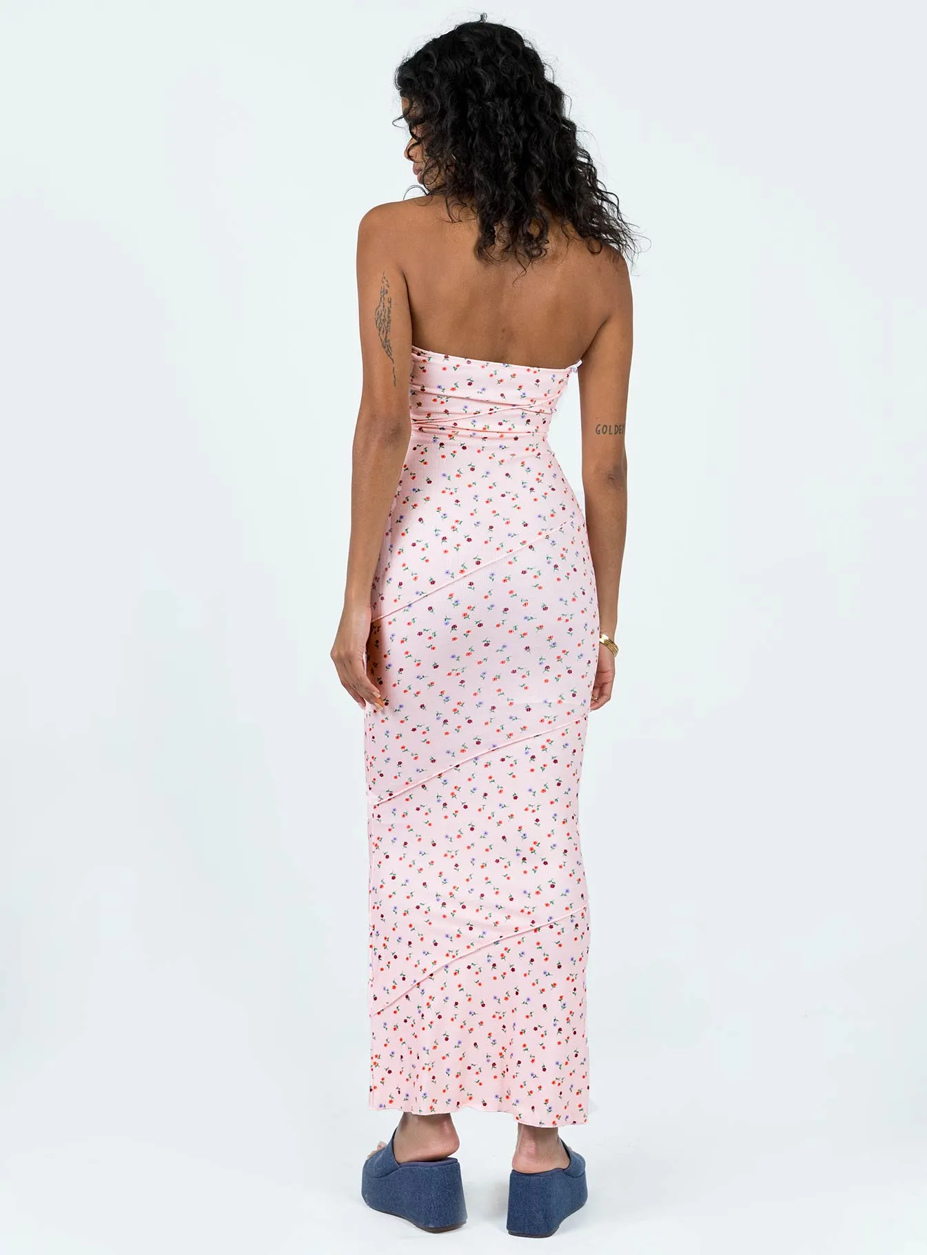 Oscar Midi Dress Pink Floral