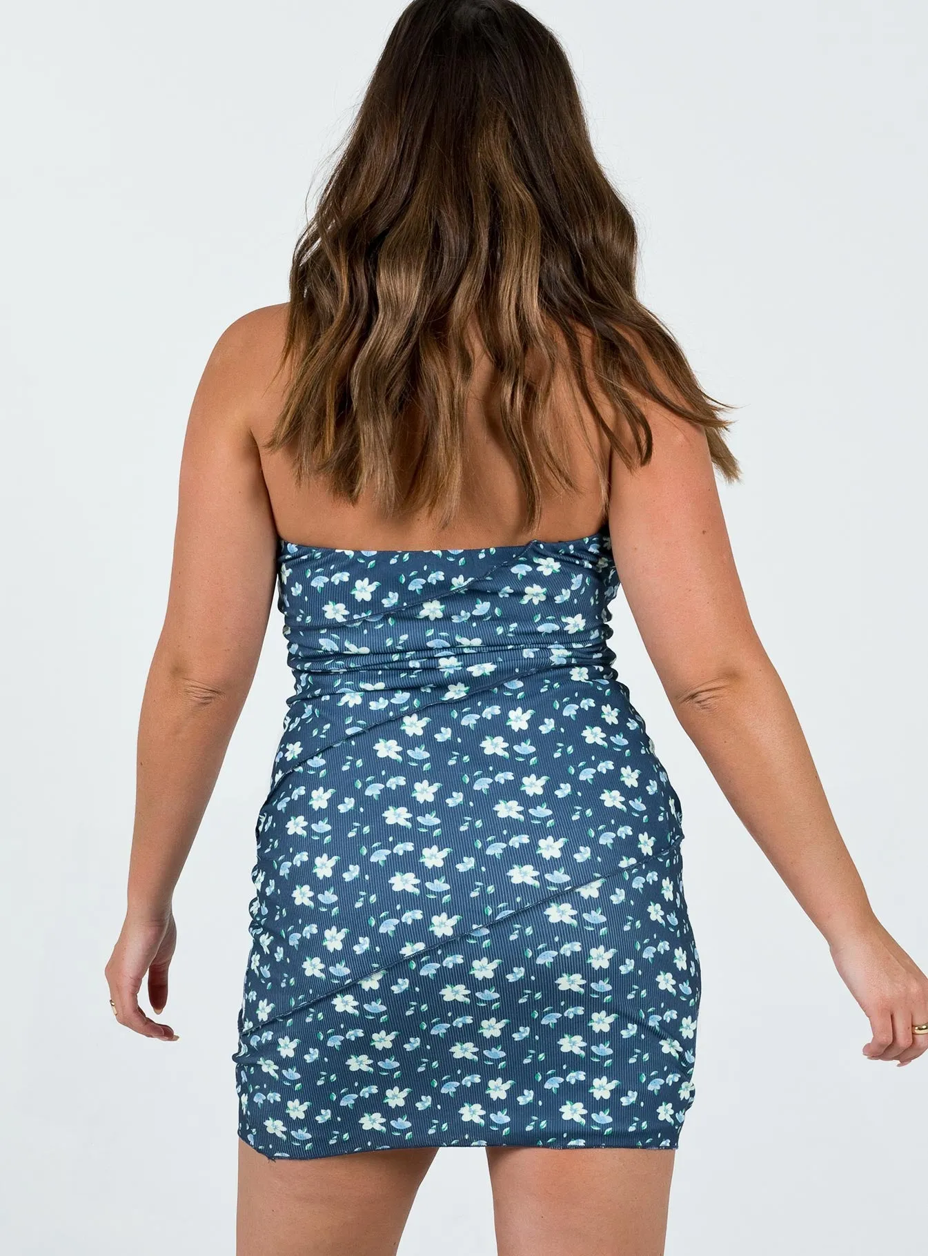 Oscar Mini Dress Navy Floral