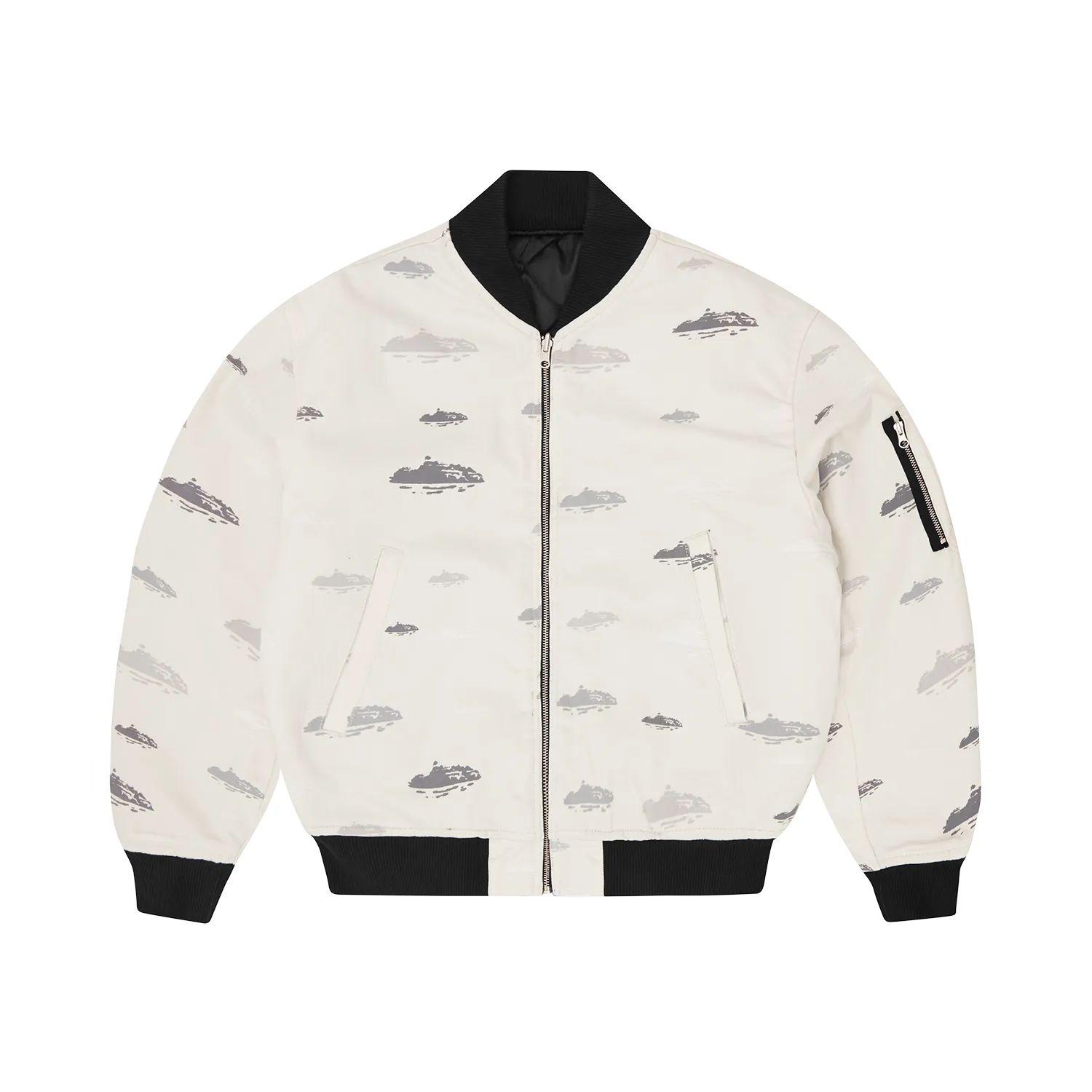 REVERSIBLE BOMBER JACKET [OFFWHITE & BLACK]