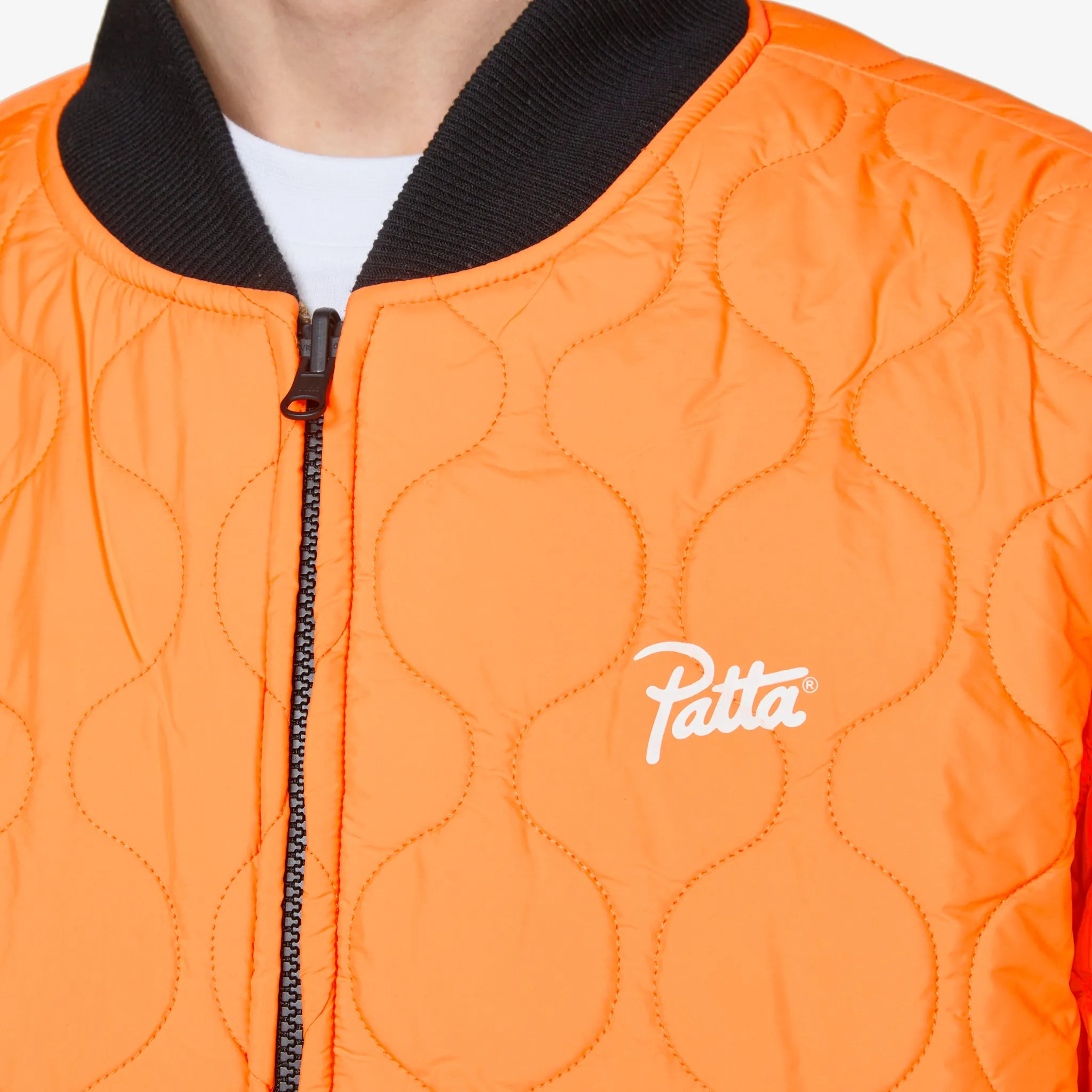 Reversible Canvas Bomber Jacket Nature Print