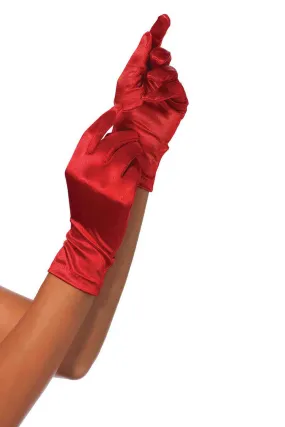 Satin Wrist Length Gloves