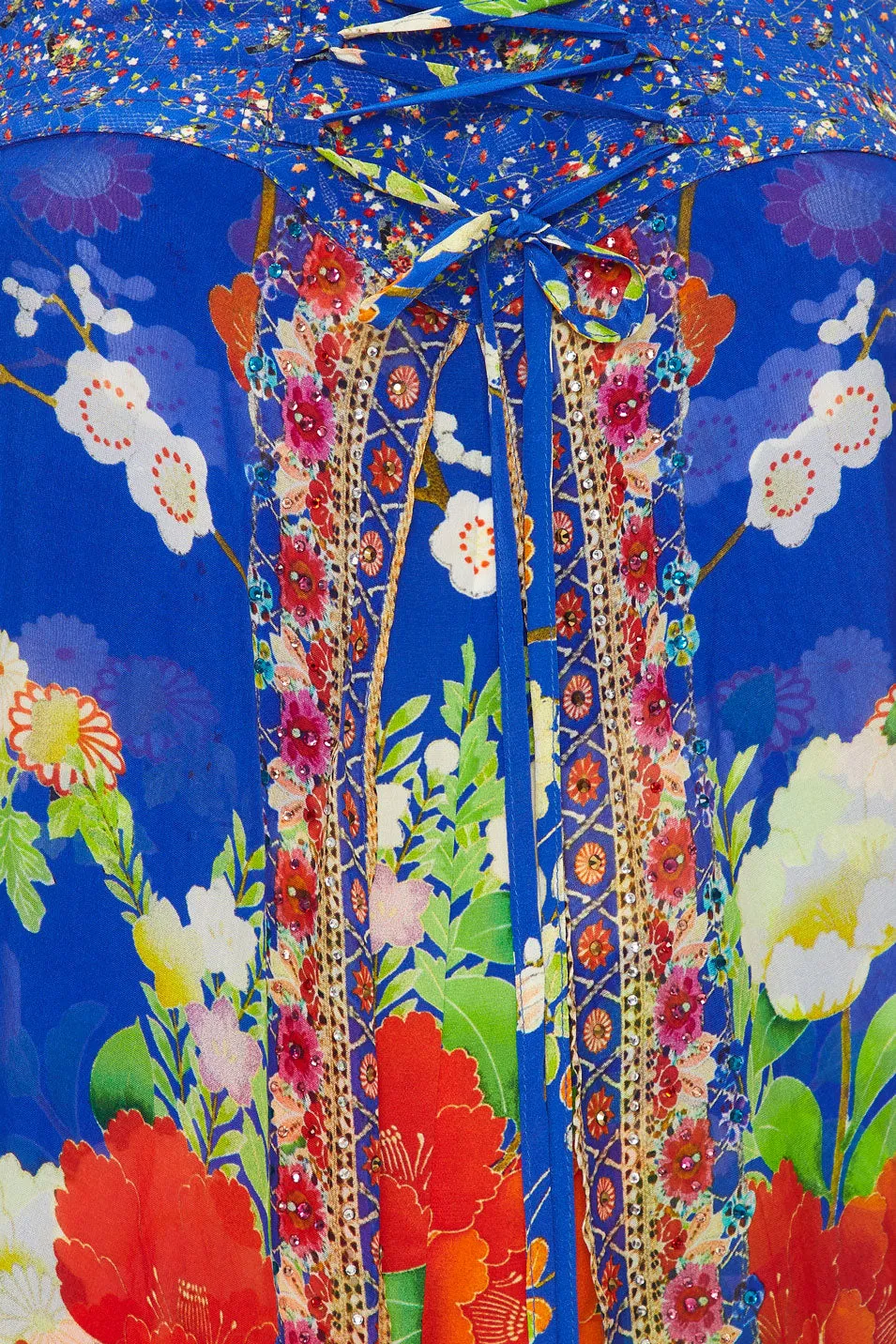 TIE DETAIL OVERLAY PLAYSUIT PLAYING KOI