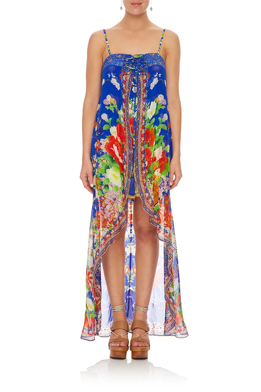 TIE DETAIL OVERLAY PLAYSUIT PLAYING KOI