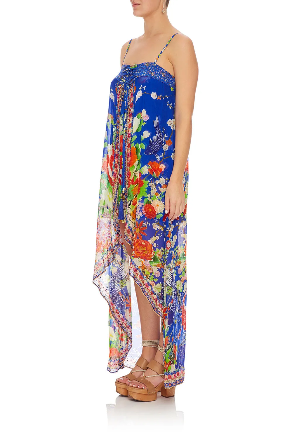 TIE DETAIL OVERLAY PLAYSUIT PLAYING KOI