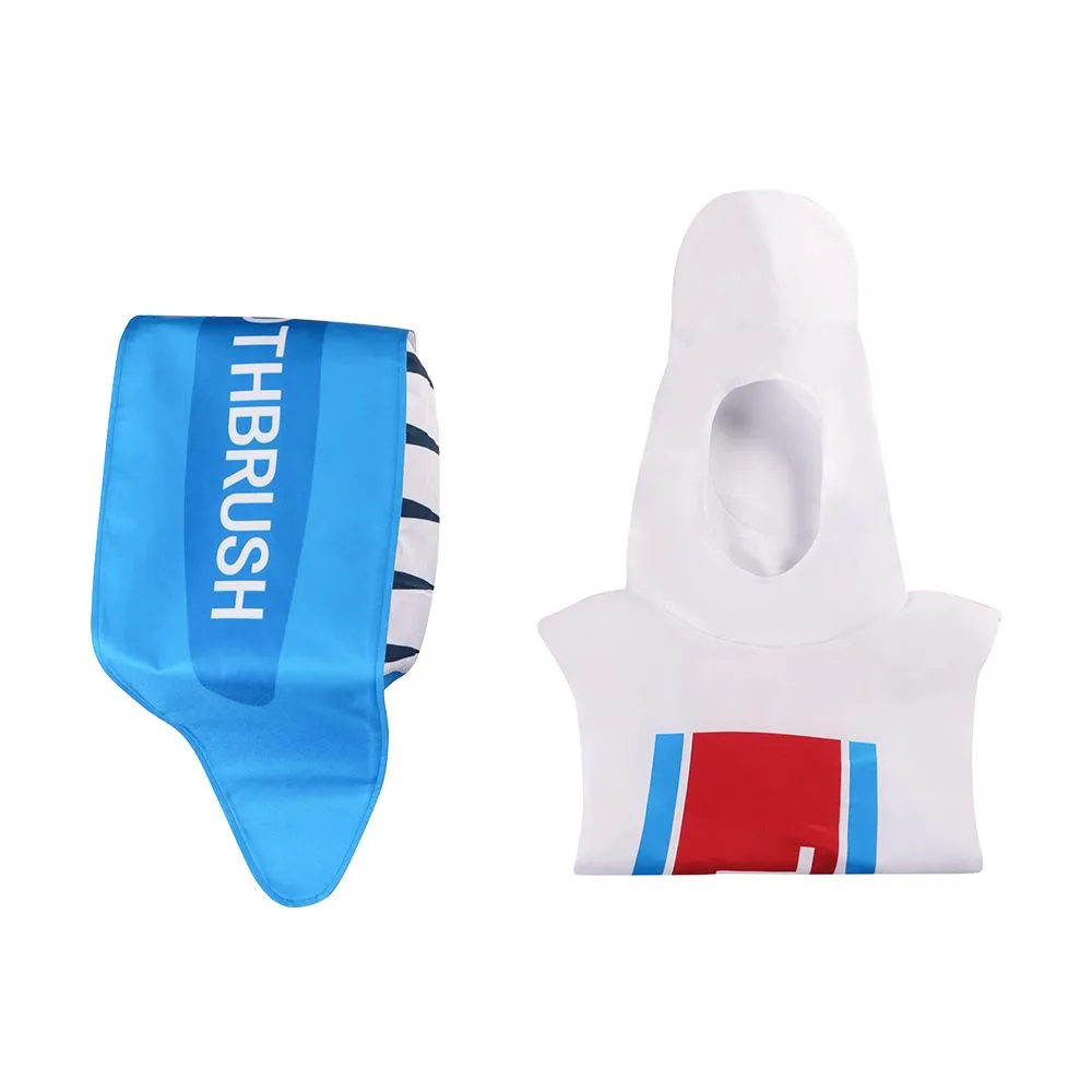 Toothpaste Toothbrush Funny Halloween Cosplay Costume For Adults