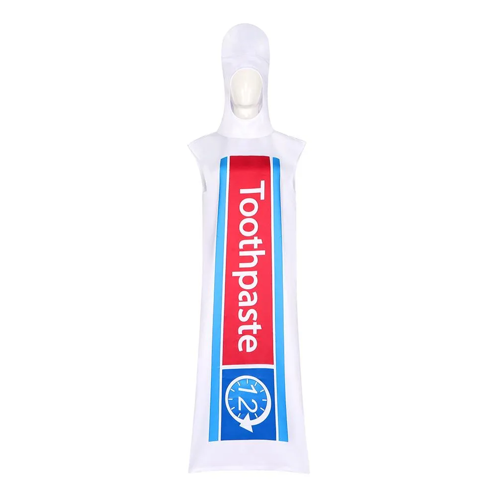 Toothpaste Toothbrush Funny Halloween Cosplay Costume For Adults